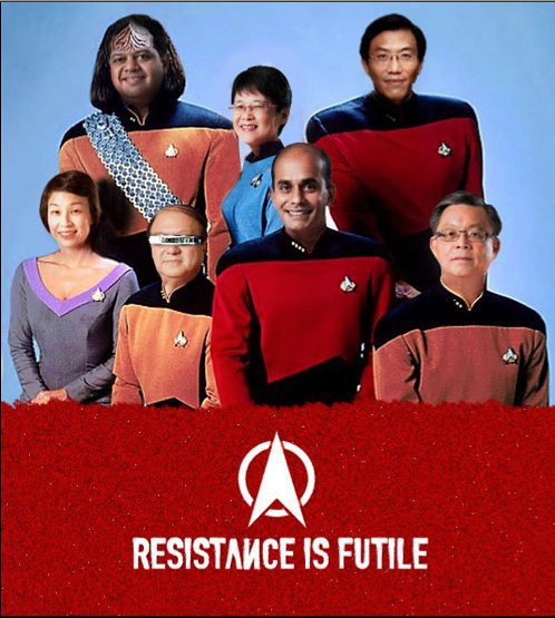 The entire SDP team as Star Trek crew