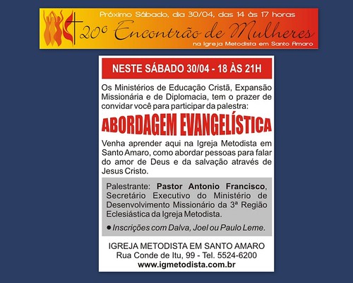 Amanhã na Igreja Metodista em Santo Amaro by Cantinho da Aracy