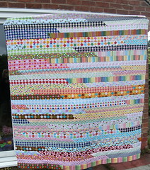 Remix Jelly Roll Race Quilt top