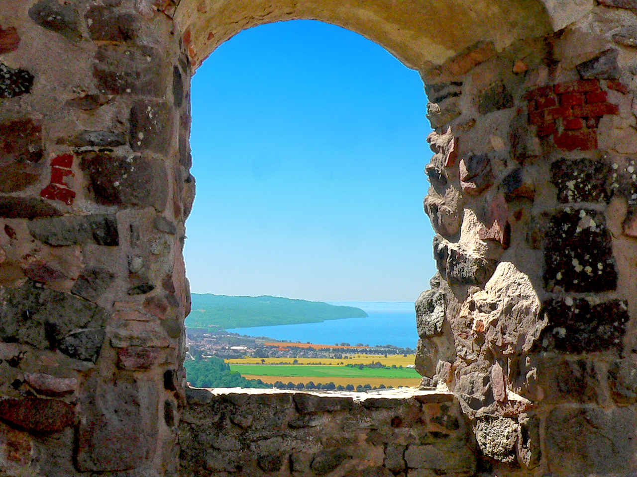 Sweden - Scenery through Window in old Castle