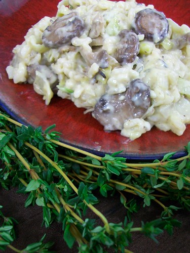 Truffled Risotto with Leeks and Mushrooms