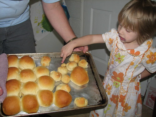I helped make the rolls!