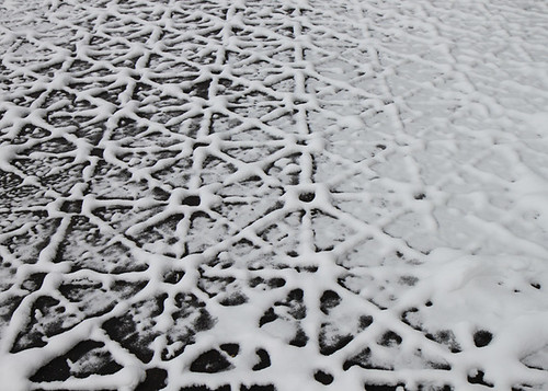 snow on tiles
