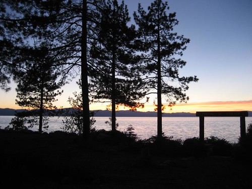 sunset over Lake Tahoe