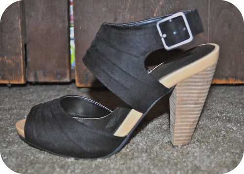 Black Double Wide Strap Heels