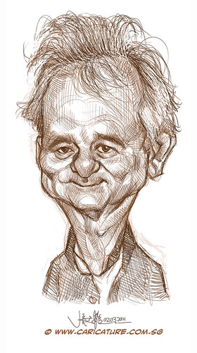 digital caricature of Bill Murray