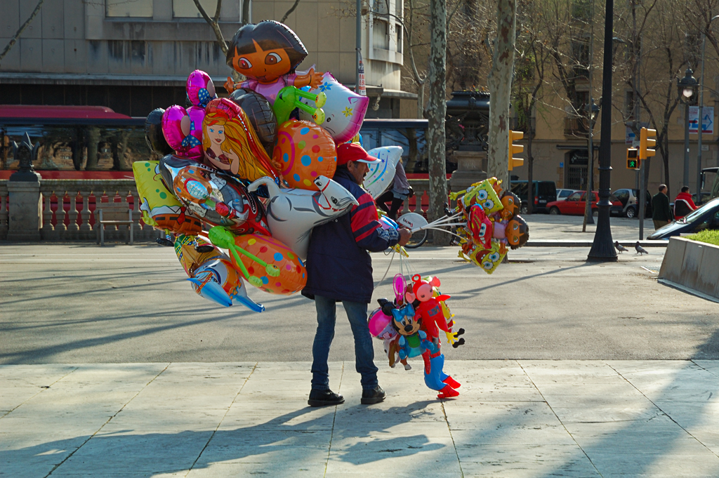 Middelen procent technisch Barcelona Photoblog: Balloon Man, Barcelona, Spain