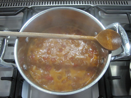 Cooking the bean soup