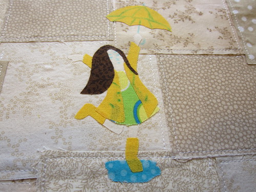 Applique with some stitching lines
