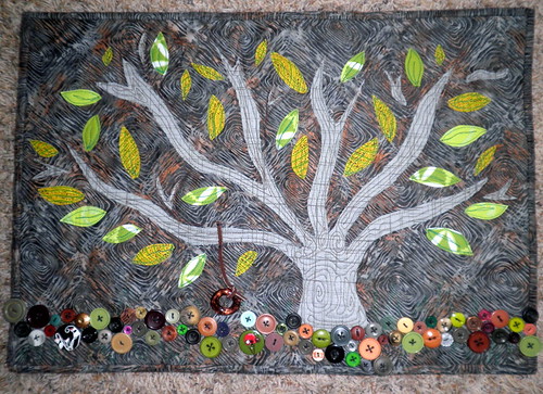 Tree Quilt for Project QUILTING's Off Season - It's All in your initials challenge