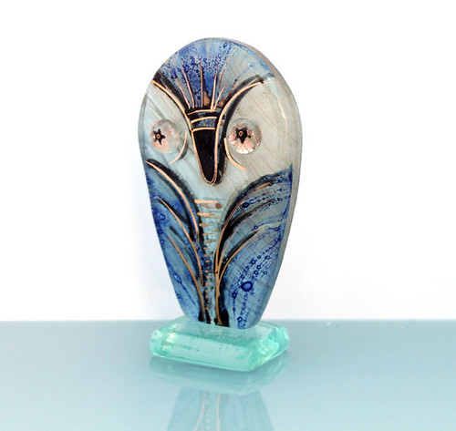 owl Sculpture series by virtuly art in glass