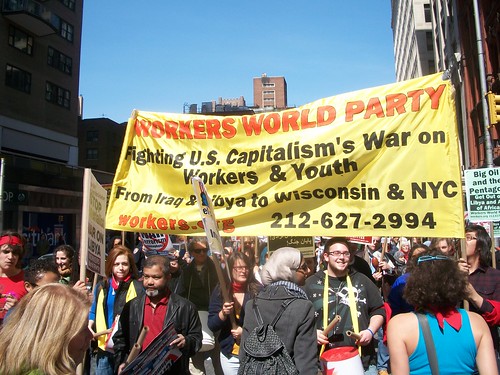 Thousands marched down Broadway in Lower Manhattan for the national anti-war demonstration on April 9, 2011. The march and rally called for the end of wars across the world. (Photo: Abayomi Azikiwe) by Pan-African News Wire File Photos
