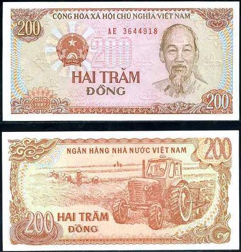200 Dong Vietnam 1987, P100