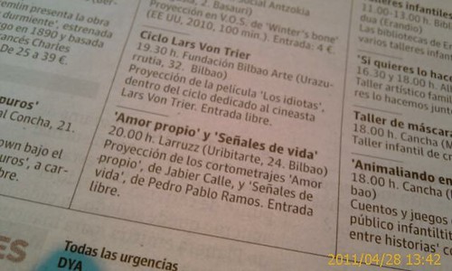 Señales de Vida y AMOR PROPIO; recorte Prensa by LaVisitaComunicacion