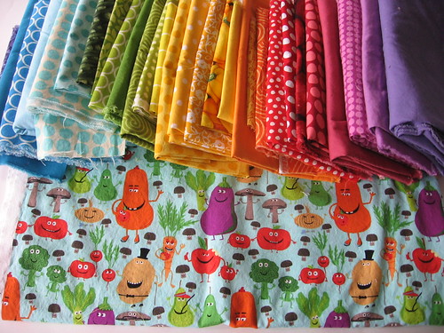 Veggie Rainbow Fabrics