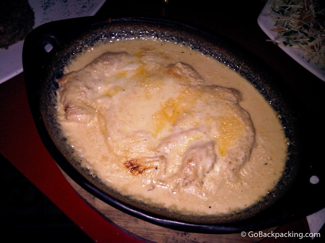 Chicken breast in cream sauce