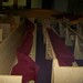 Re-upholstering the pews  4/2011 