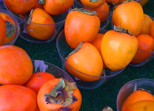 Hachiya persimmons at farmers markets in San Diego
