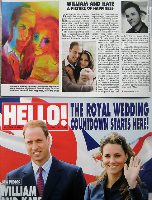 HELLO! magazine features New Royal Portrait by Stephen B Whatley. April 2011 by Stephen B Whatley