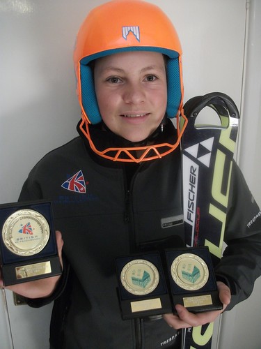 Robert wins Anglo-Welsh Championships and 2011 British Indoor Ski Racing Championships.