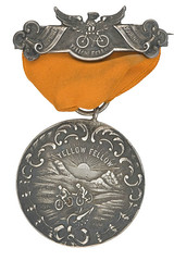Yellow Fellow medal with ribbon
