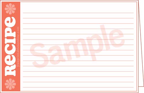 Pretty basic but super cute this two sided recipe card template features a 