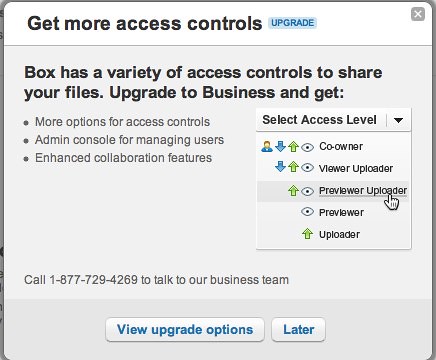 Access Control Options for Paid Accounts - Box.net