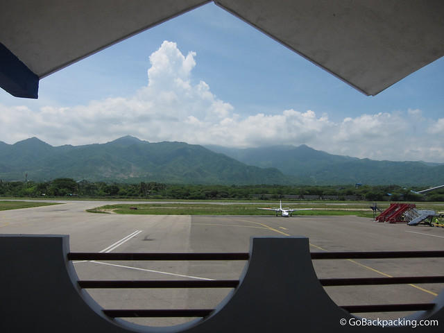View from the airport in Santa Marta.