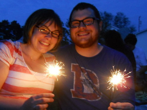 Sparklers at the fireworks