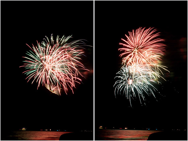 July 4th fireworks diptych 5