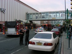 Emergency vehicles in the accident area