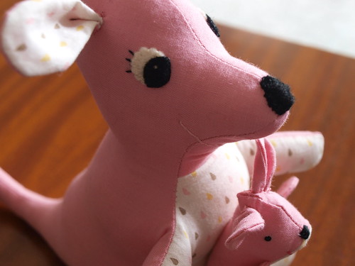 a pink kangaroo