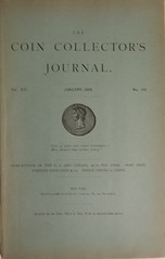 Coin Collector's Journal January 1888