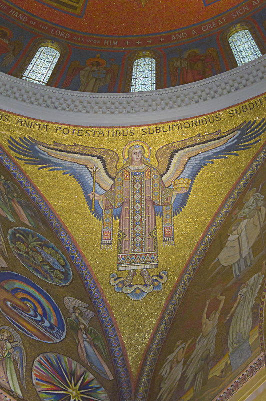 Cathedral Basilica of Saint Louis, in Saint Louis, Missouri, USA - pendentive with angel of government
