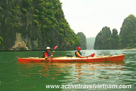 Kayaking tour in Halong Bay, Vietnam