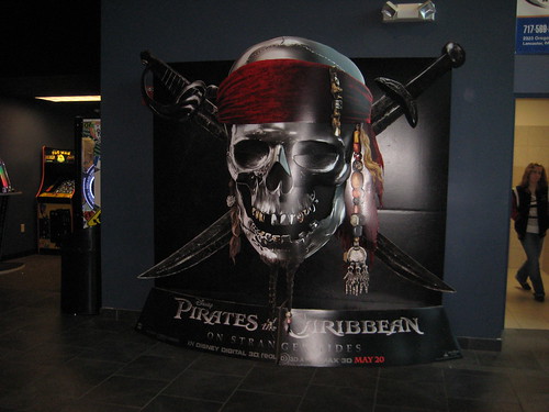 Pirates of the Caribbean 4 skull poster Standee 0470