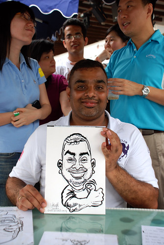 Caricature live sketching for VISA Beach Party 2010 -6