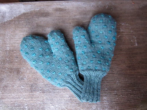 Thrummed mittens for dad