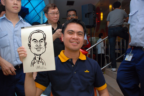 Caricature live sketching for BAT White Christmas Party 2010 - 7
