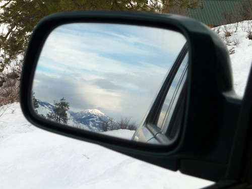 Goat Peak in my rear view mirror