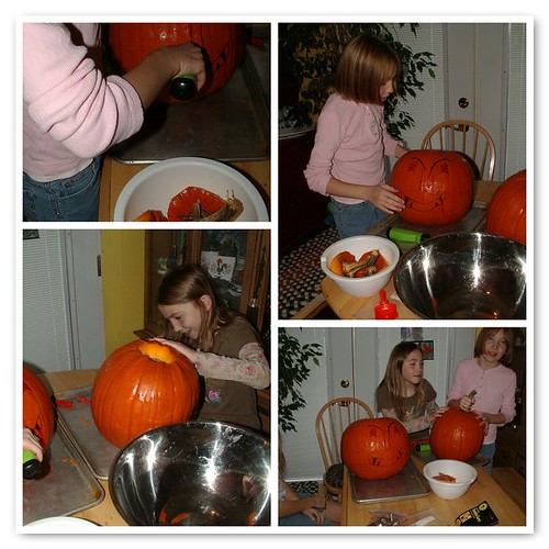destroying a few pumpkins