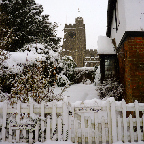 Chilham in the snow ~ village church