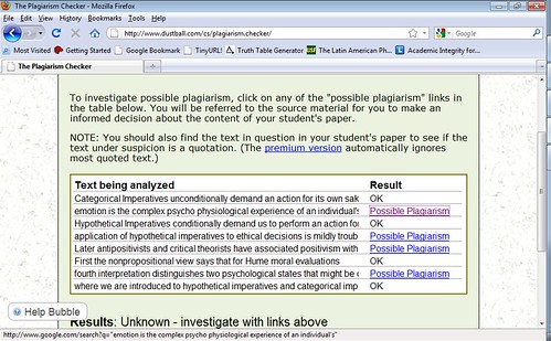 Testing free plagiarism detection services: plagiarism checker