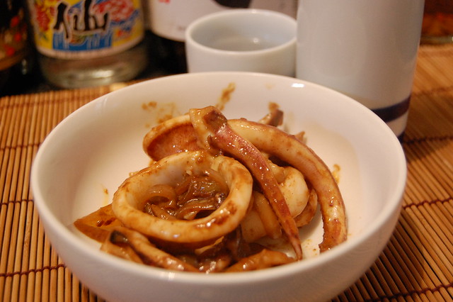 同居人の晩飯用にイカのワタマヨ炒めを作りました。 #jisui