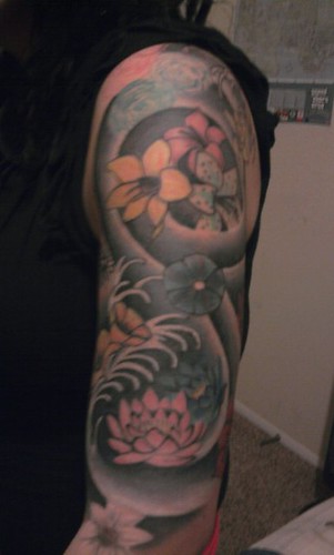Half Sleeve Tattoos Of Flowers. Flower Half Sleeve Tattoo