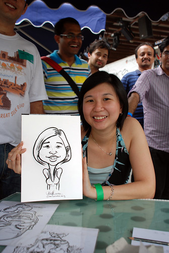 Caricature live sketching for VISA Beach Party 2010 -10