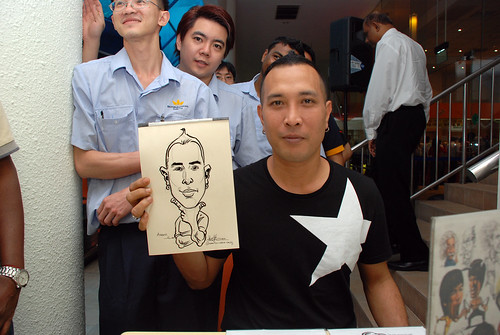 Caricature live sketching for BAT White Christmas Party 2010 - 2