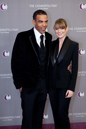 Chris Ivery and Ellen Pompeo at The Cosmopolitan Grand Opening and New Year's Eve Celebration