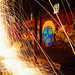 temple of the birds light painting, the face