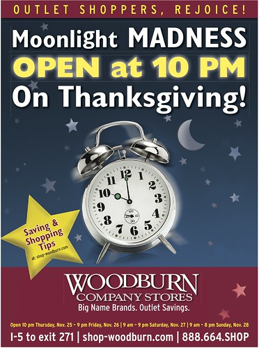 Portland Thanksgiving Shopping & Black Friday Sale | Woodburn Company Stores&#39; Moonlight Madness ...